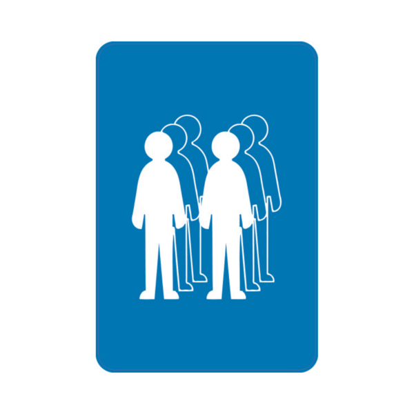 Panneau RM rectangle Dibon 40x60cm 2 files d'attente REC-DIB185